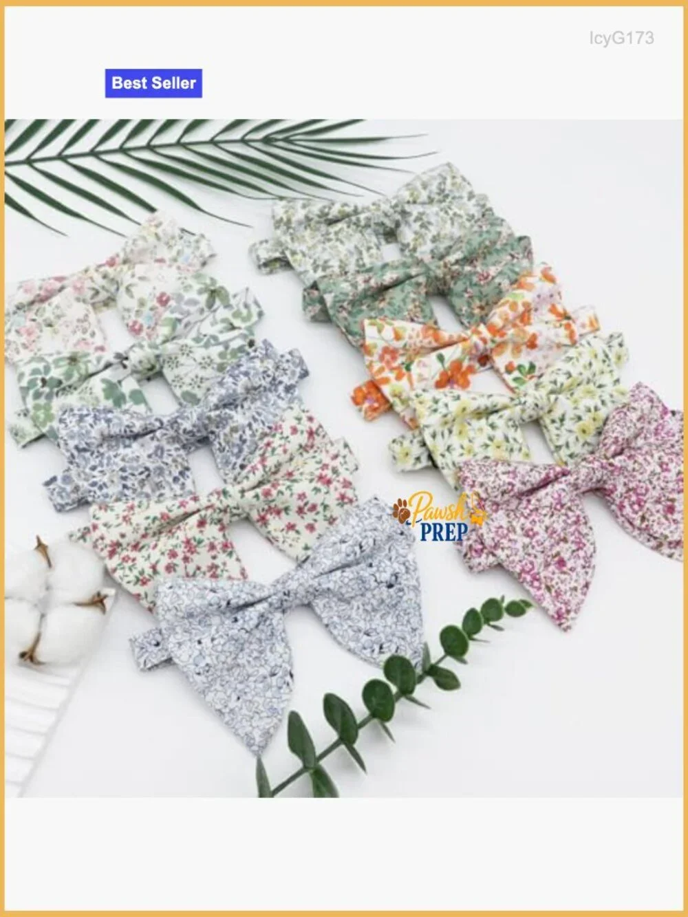 Oversized Pre-Tied Cotton Bow Tie Floral Pattern Wedding Party Casual